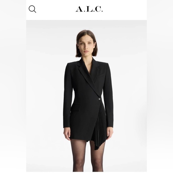 A.L.C. Juliet Pleated Blazer Dress Sz 12 work chic fashionable corporate girl - Picture 1 of 11